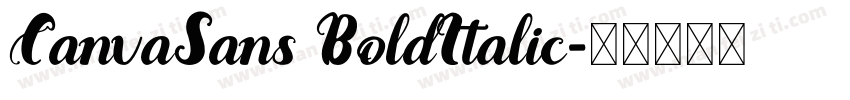 CanvaSans BoldItalic字体转换